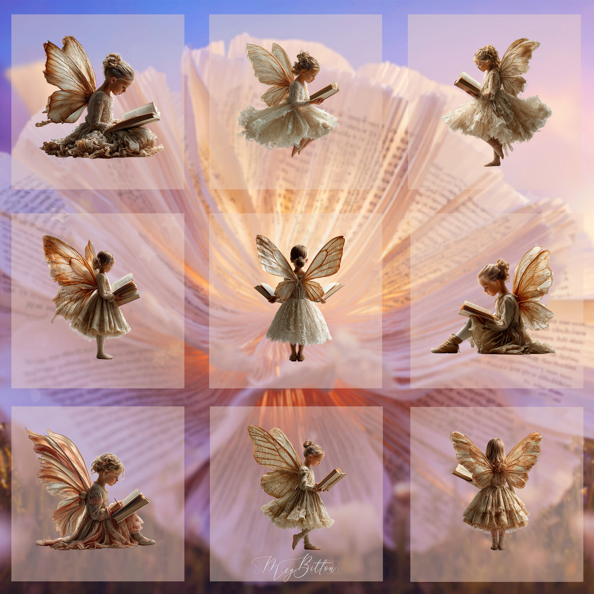 Magical Book Fairy Model Overlays