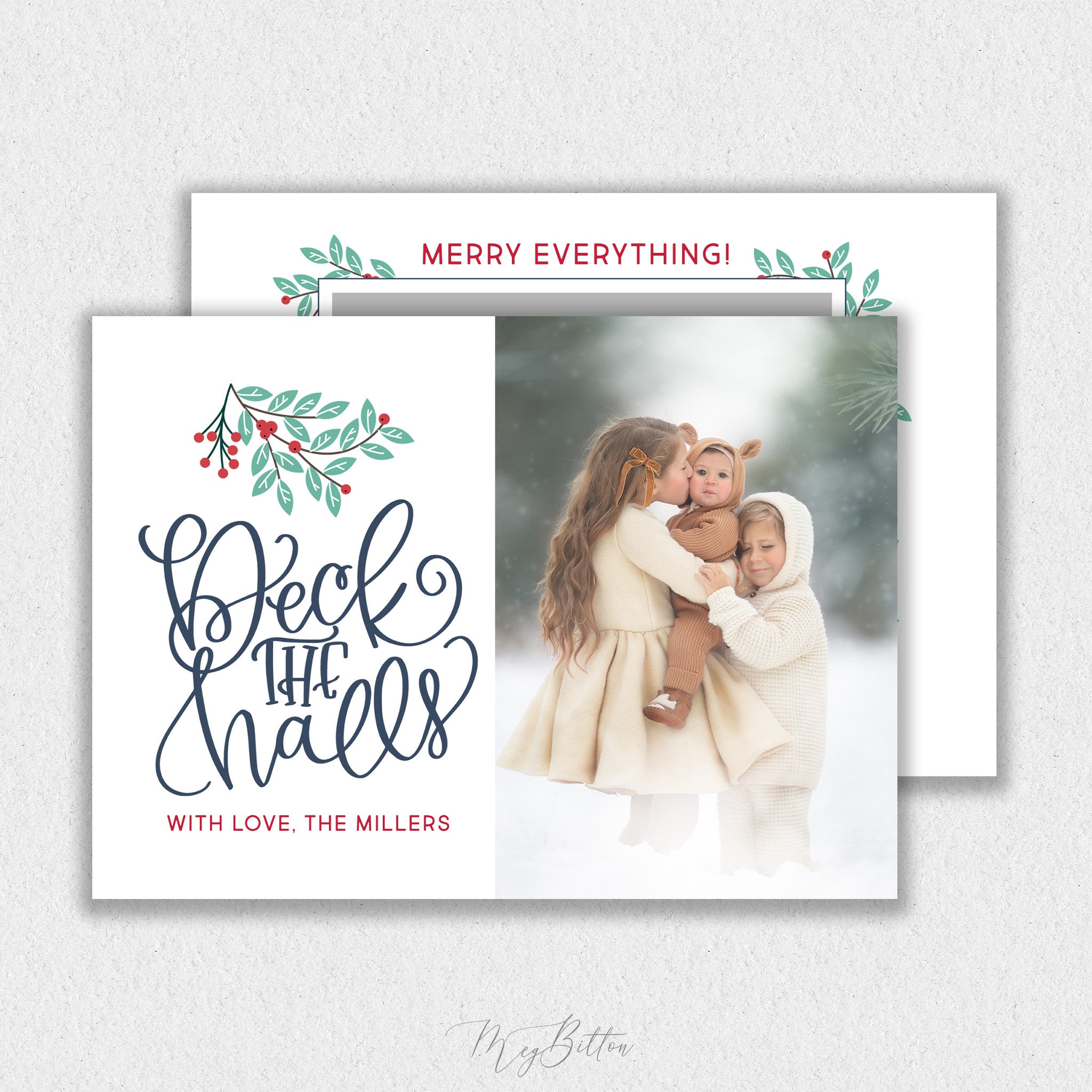 Deck the Halls Card Template