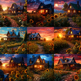 Ultimate Sunflower Cabin Background Bundle