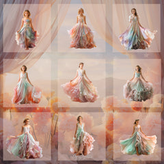 Magical Silk Gown Model Overlays