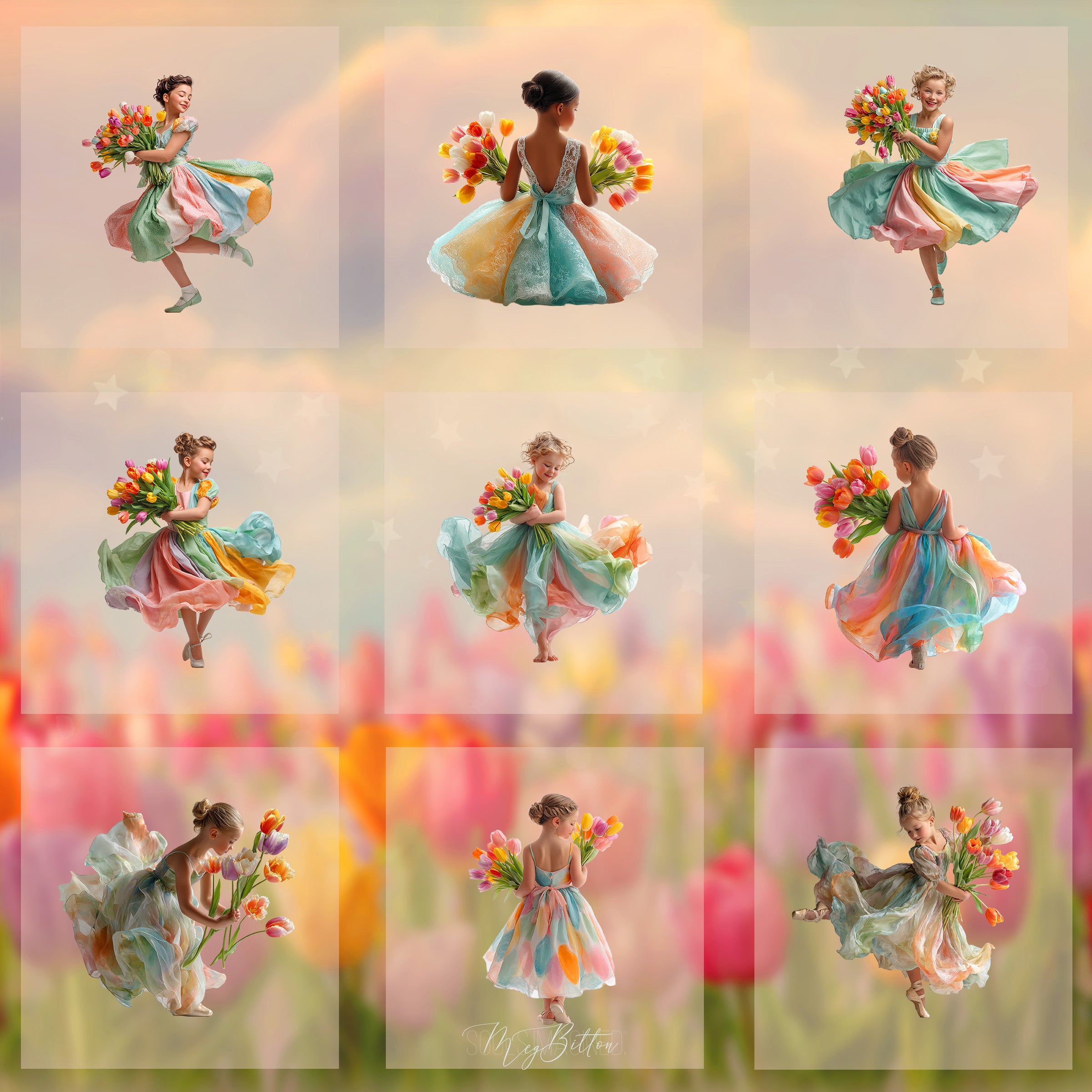 Magical Spring Tulip Model Overlays