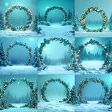Mint Wreath Background Bundle