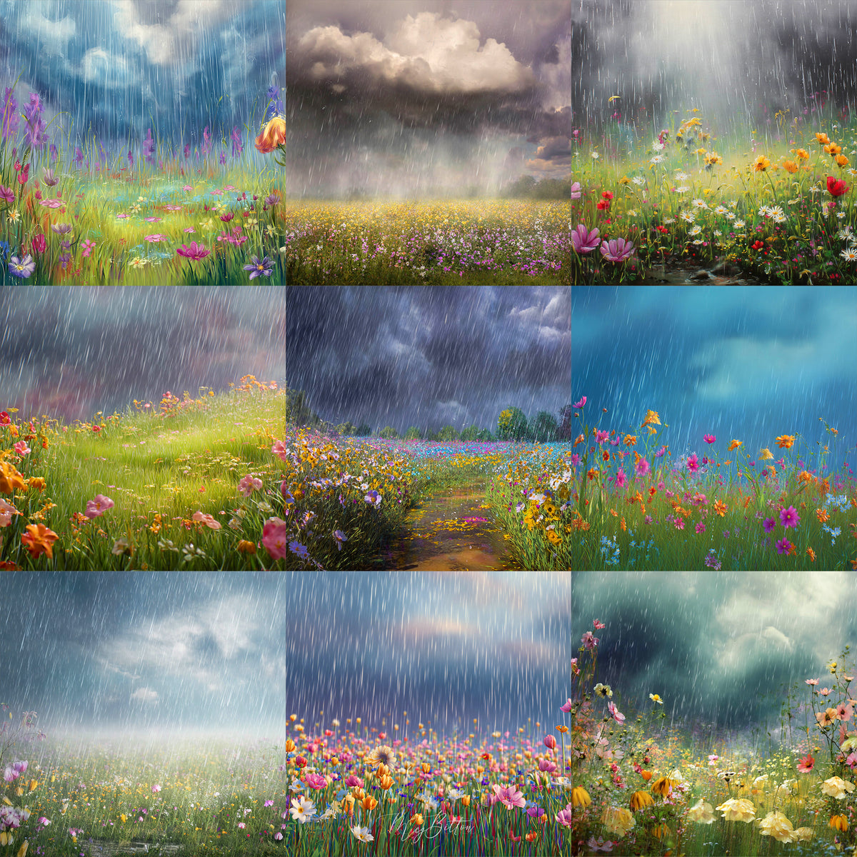 April Showers Background Bundle