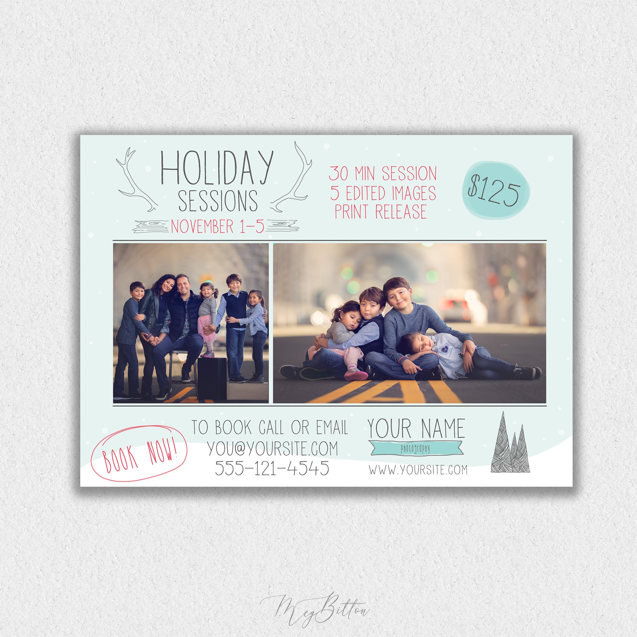 Holiday Mini Session Template #1