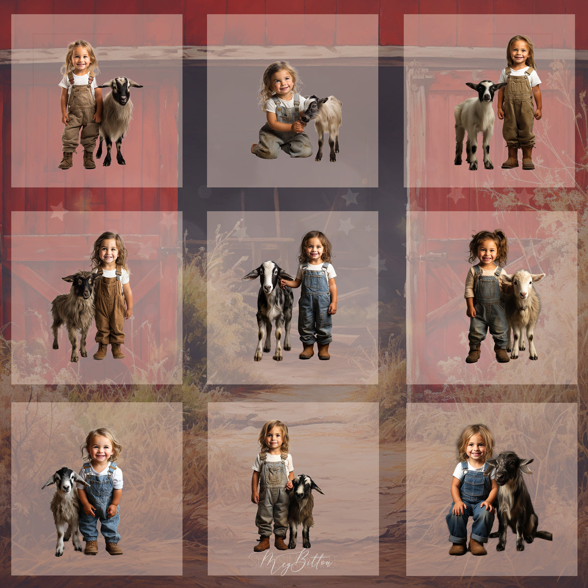 Magical Little Farm Girl Model Overlays – Meg Bitton Productions