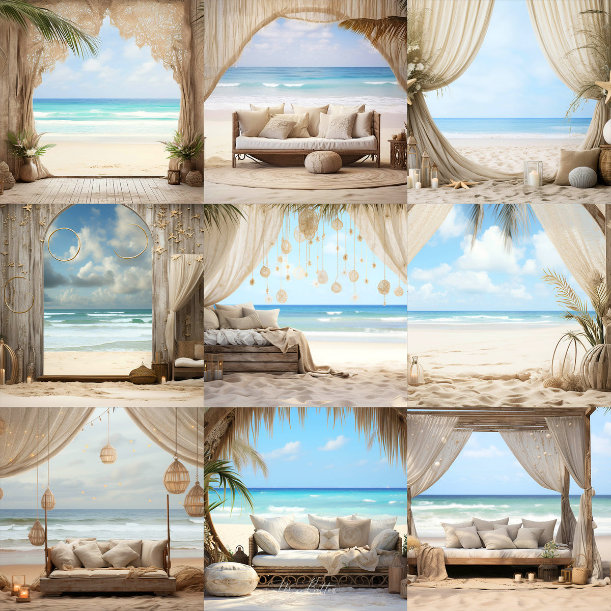 Ultimate Boho Beach Background Bundle