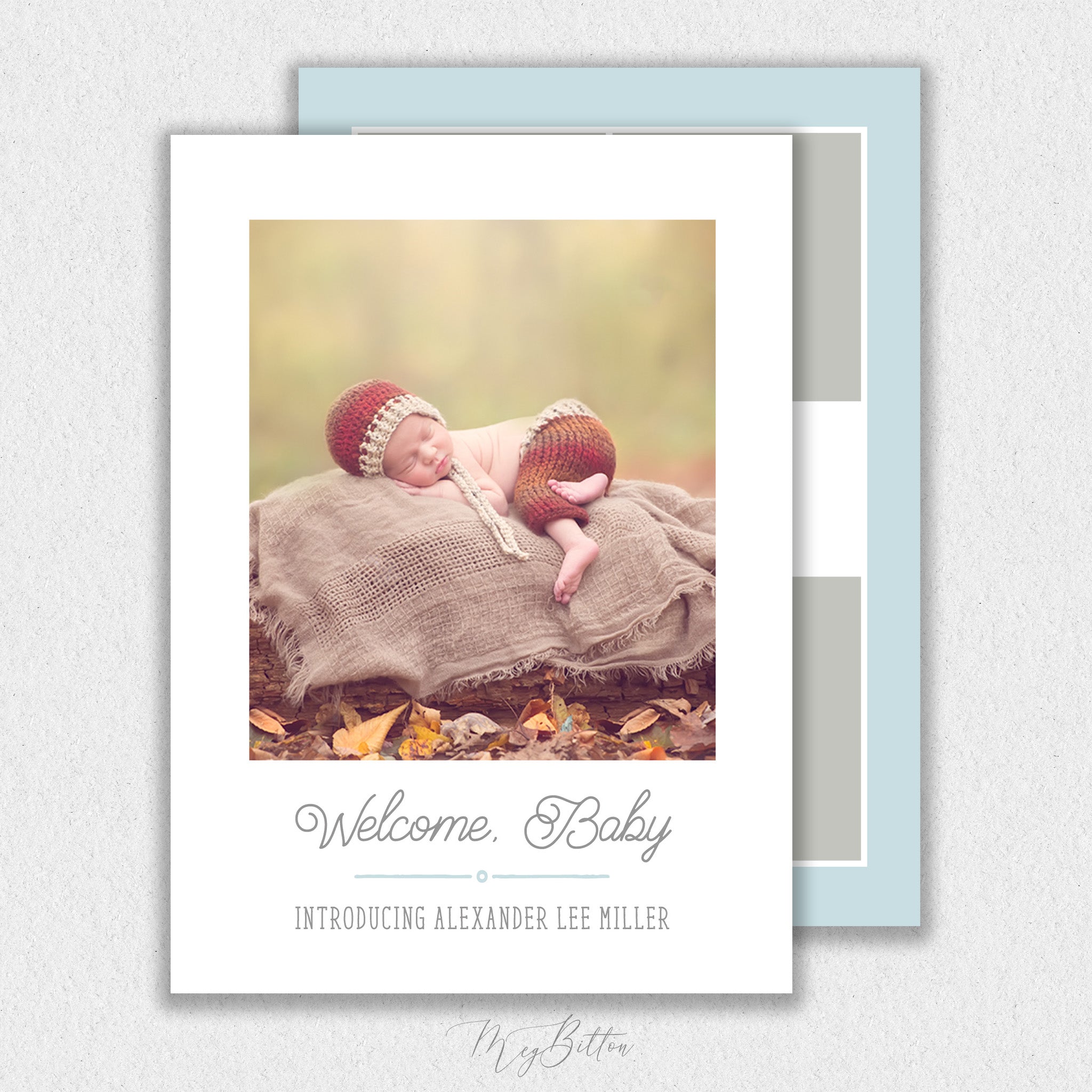 Simple Baby Announcement Template