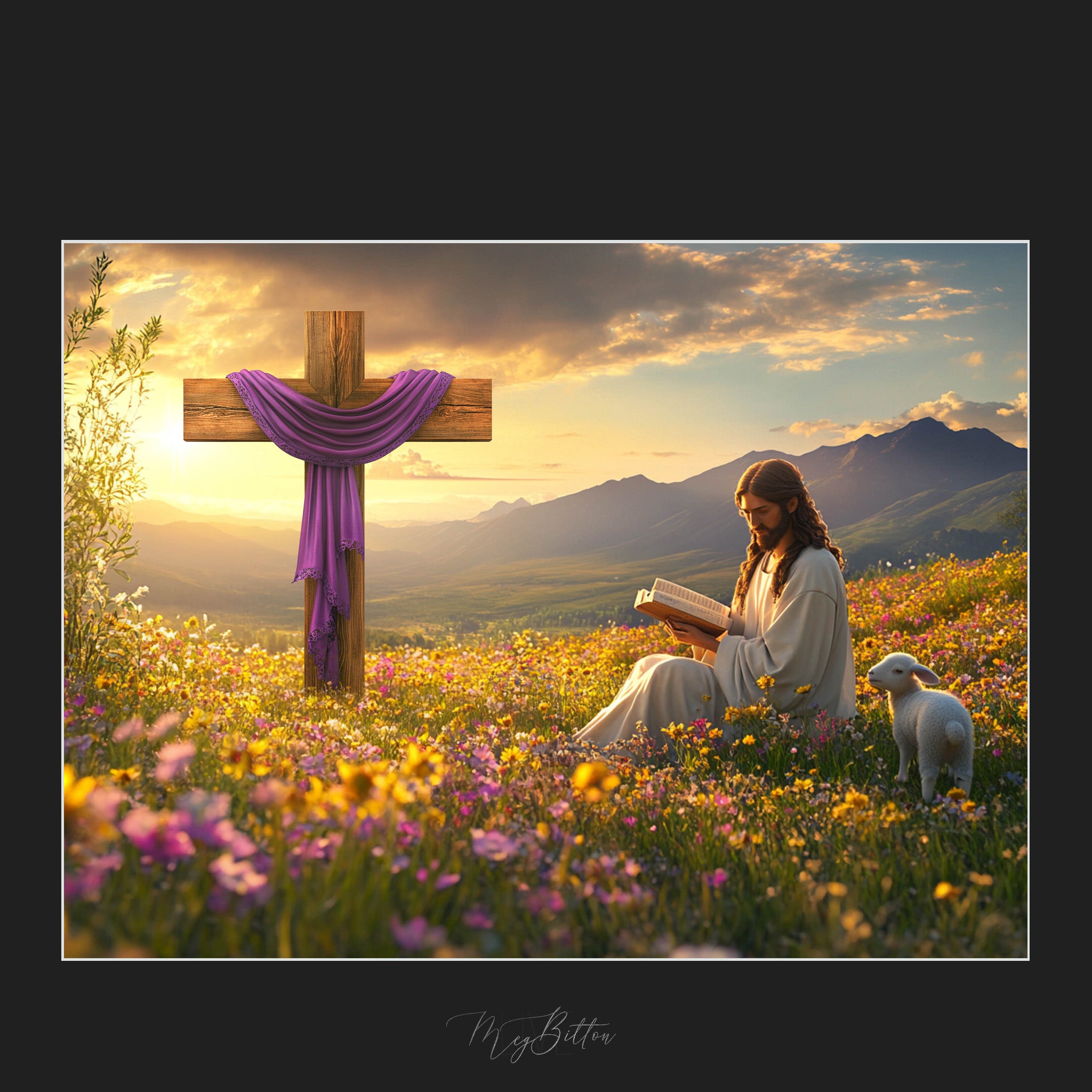 Magical Easter Cross Overlays