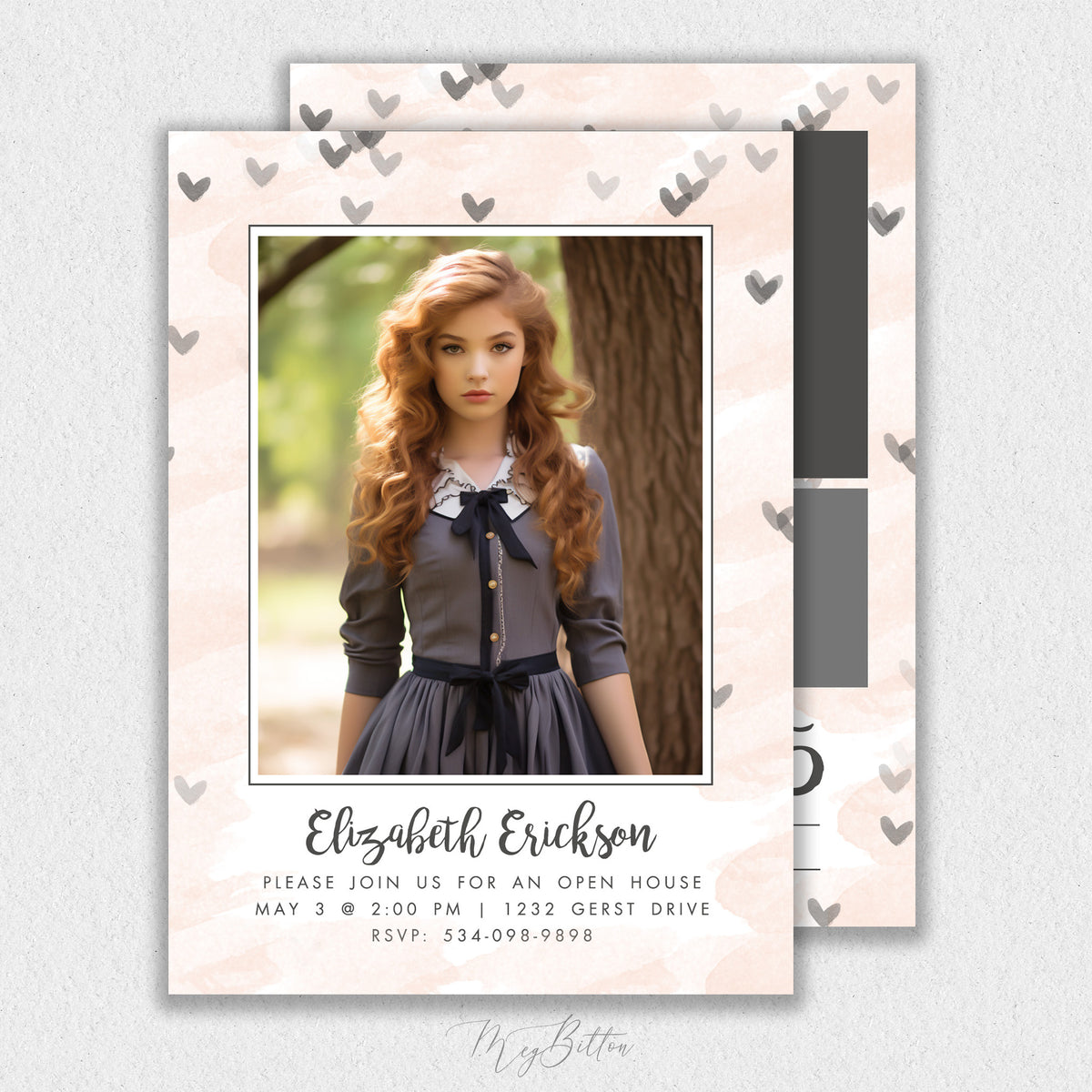 Charcoal & Peach Senior Template