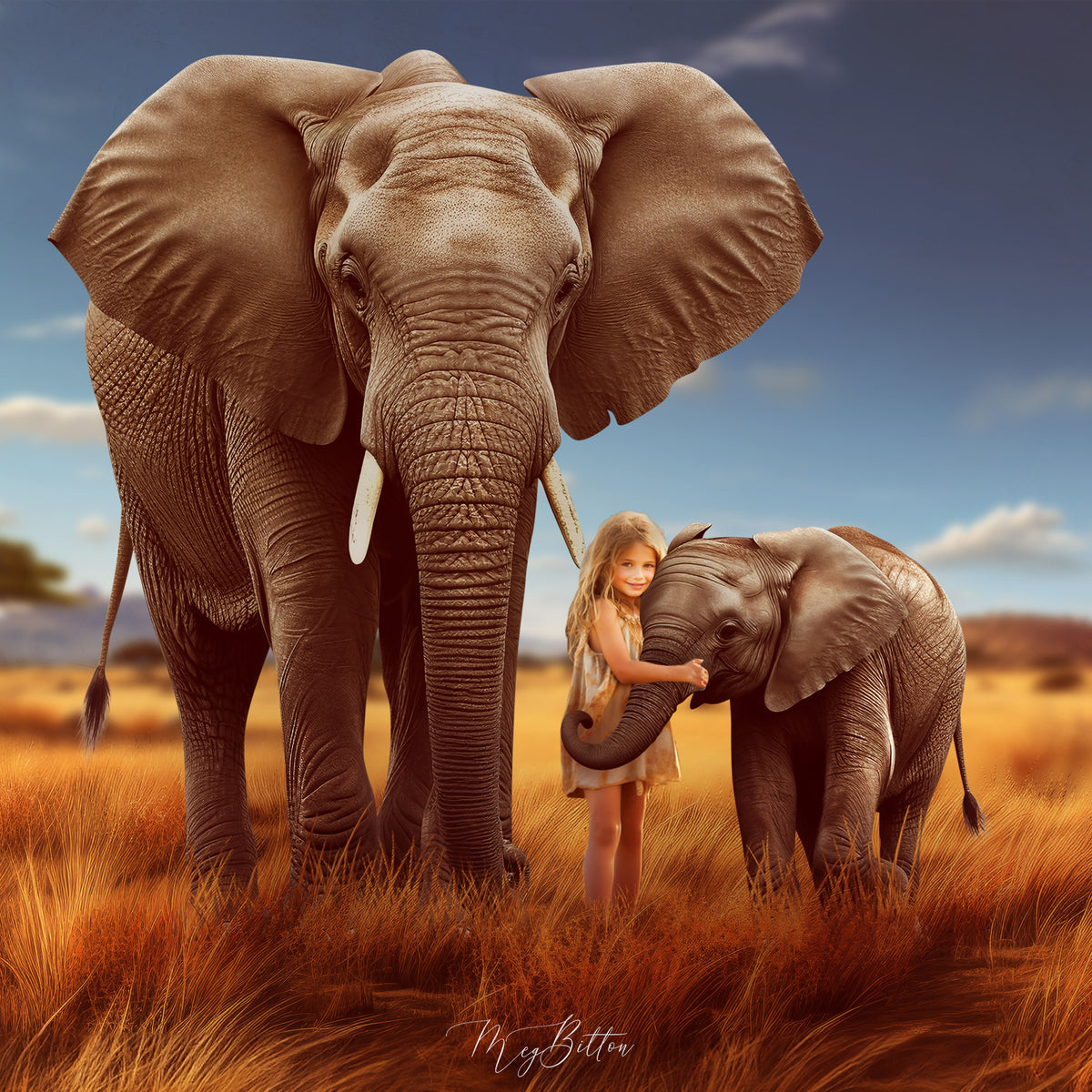The Elephant Background, Overlay, Texture & Brush Kit