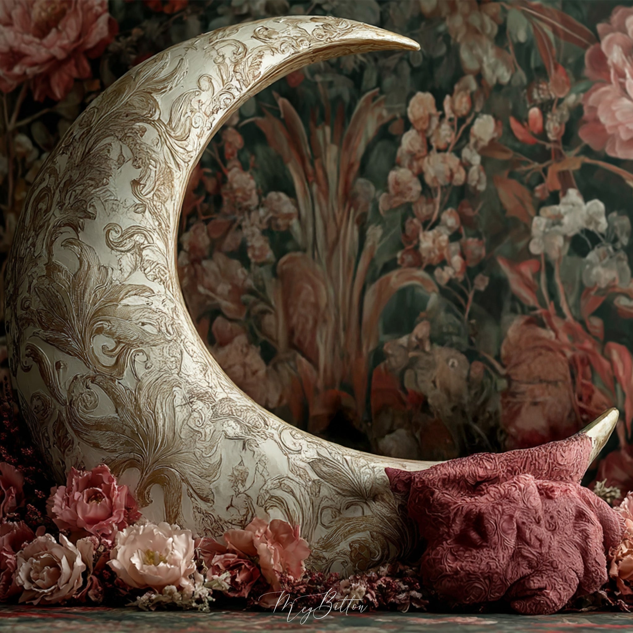 Digital Background: Elegant Moon