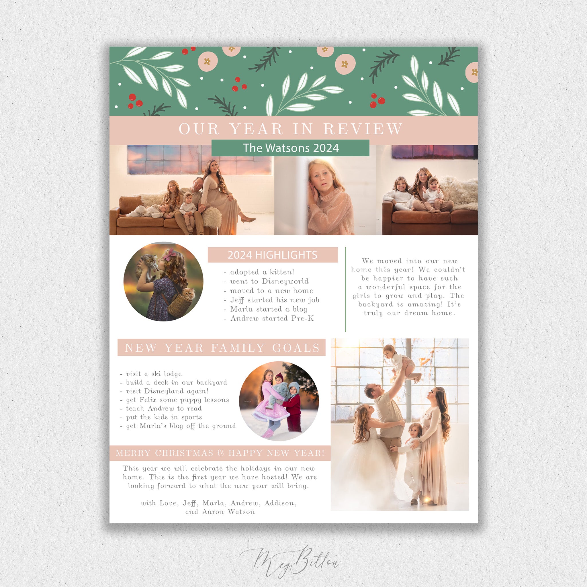 Christmas Newsletter Template