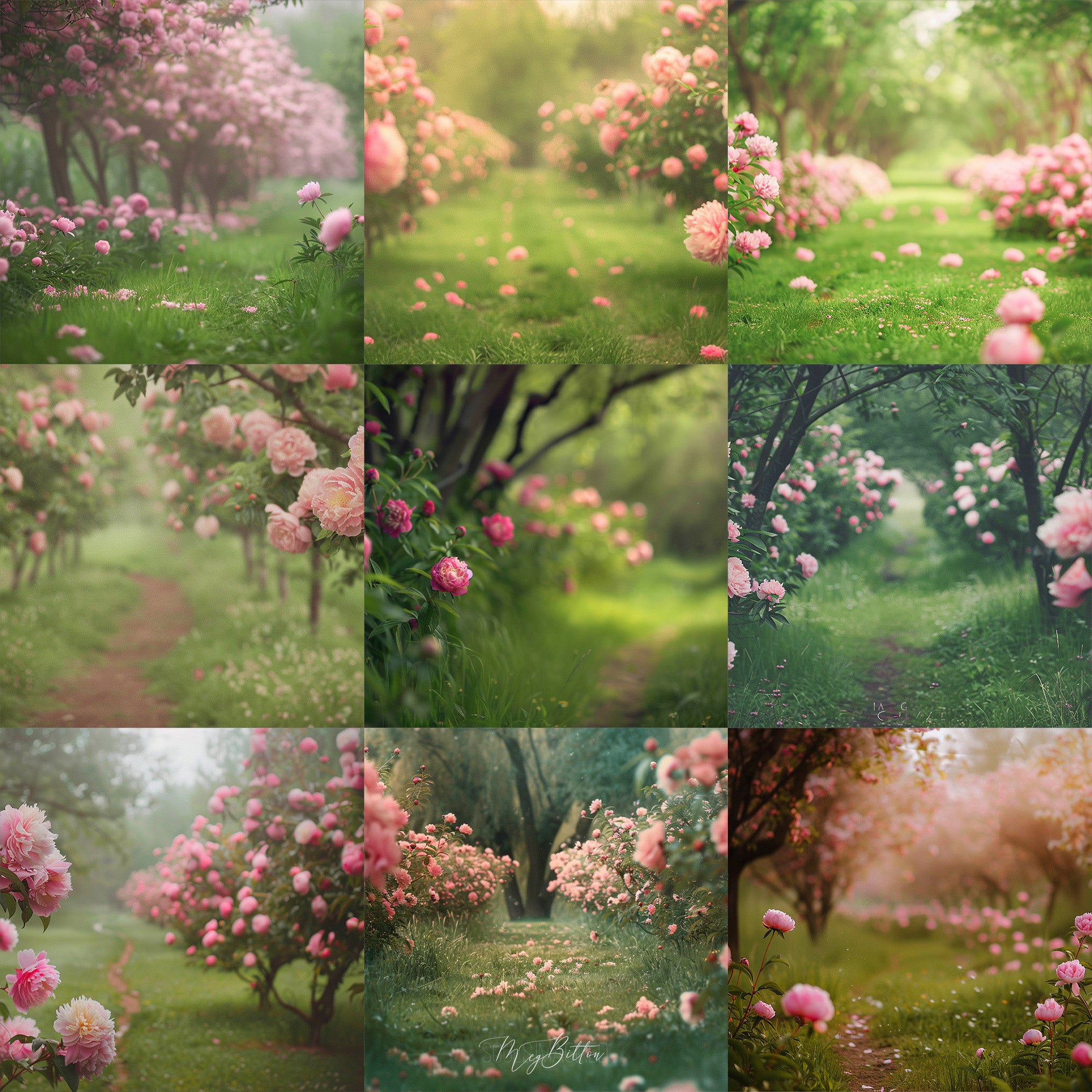 Ultimate Peonies Background Bundle