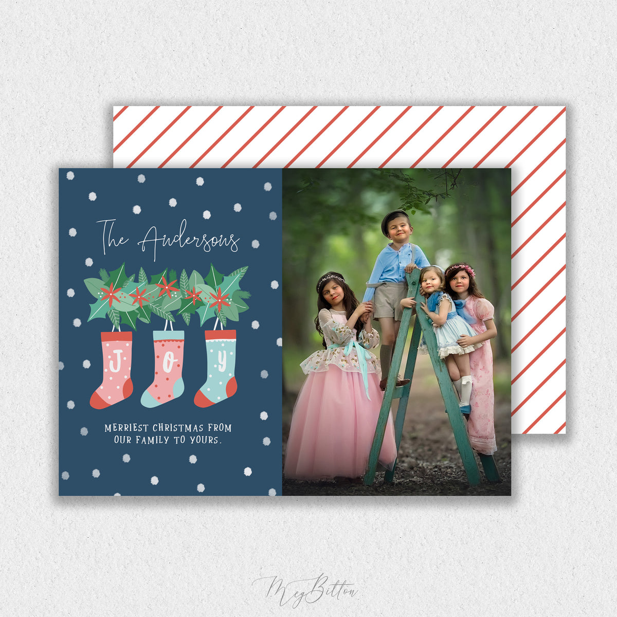 Christmas Stocking Card Template