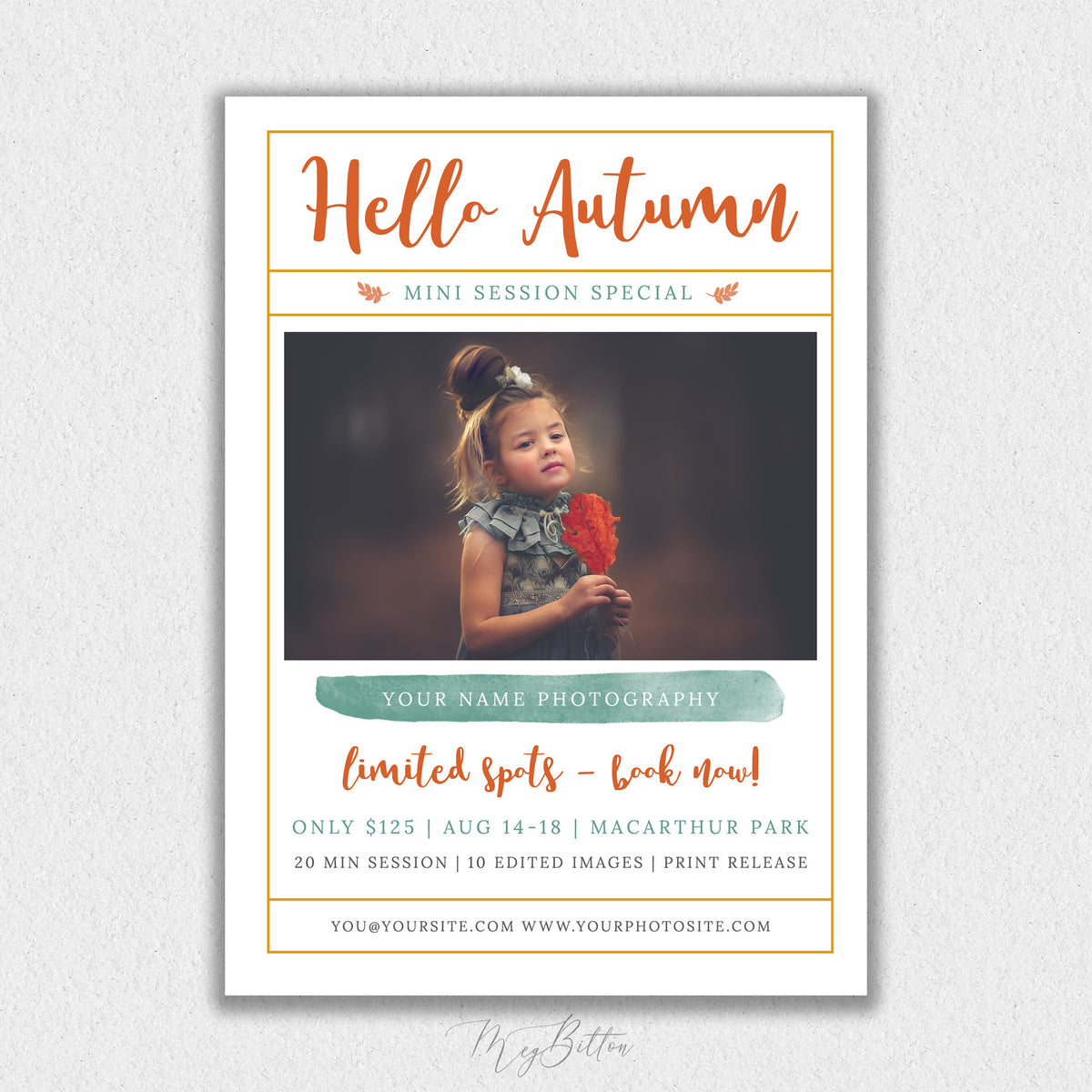 Autumn Mini Session Template #3