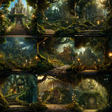 Forest Castle Background Bundle
