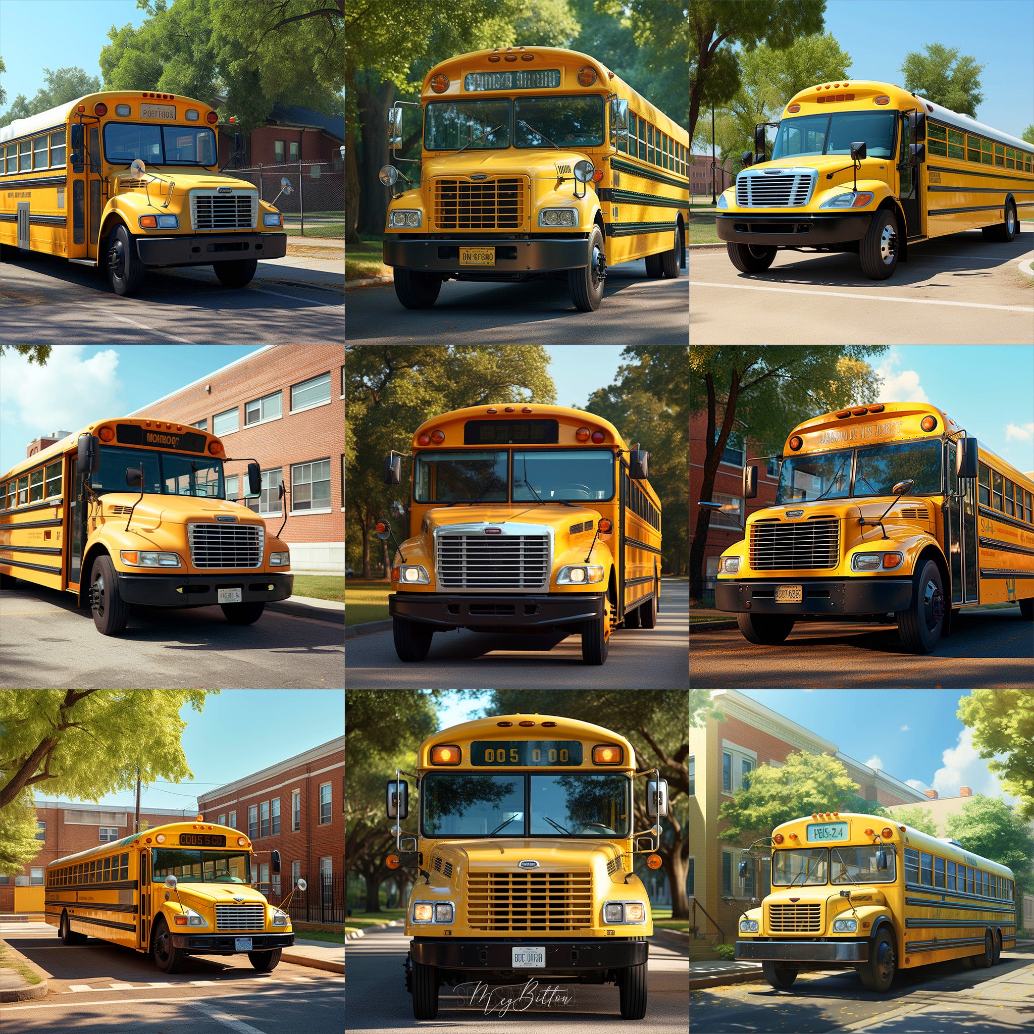 Ultimate School Bus Background Bundle