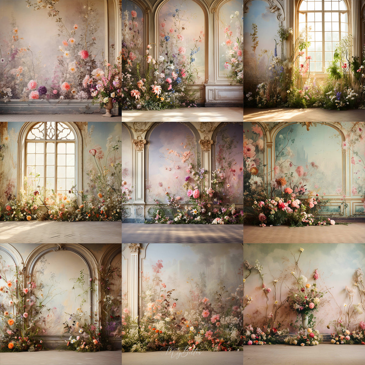 Ultimate Floral Baroque Background Bundle