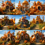 Pumpkin Cottage Background Bundle