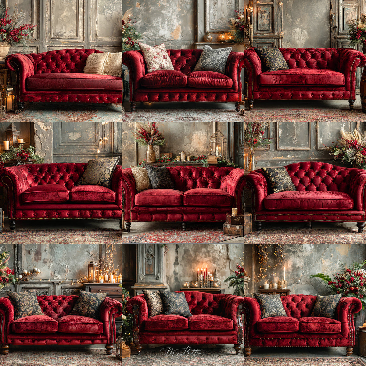 Velvet Sofa Background Bundle
