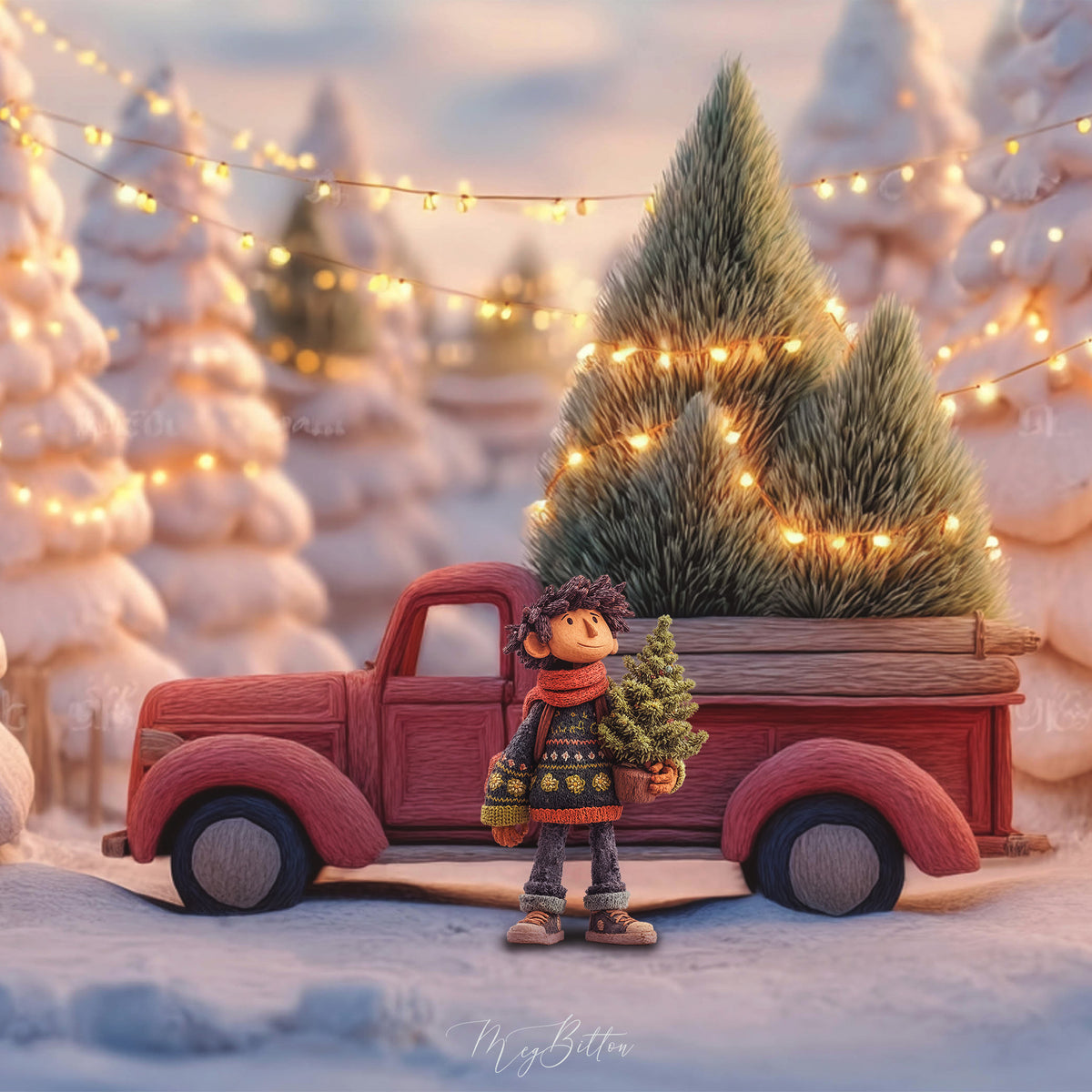 Claymation Kids Series: Christmas Tree Farm Asset Pack