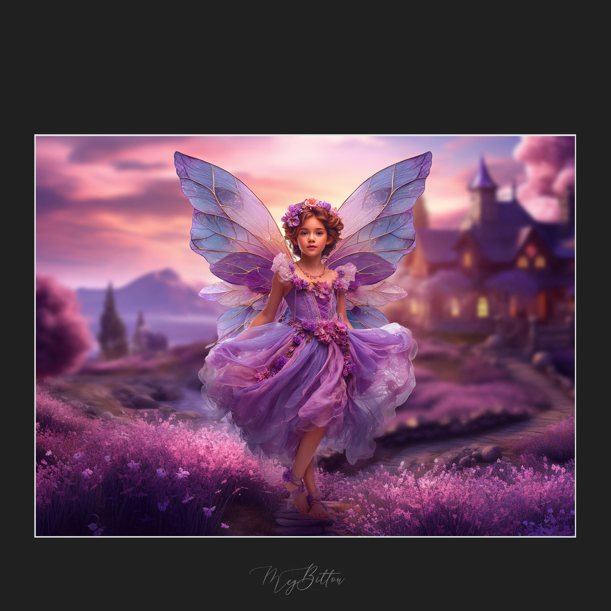 Magical Lavender Fairy Wings Overlays