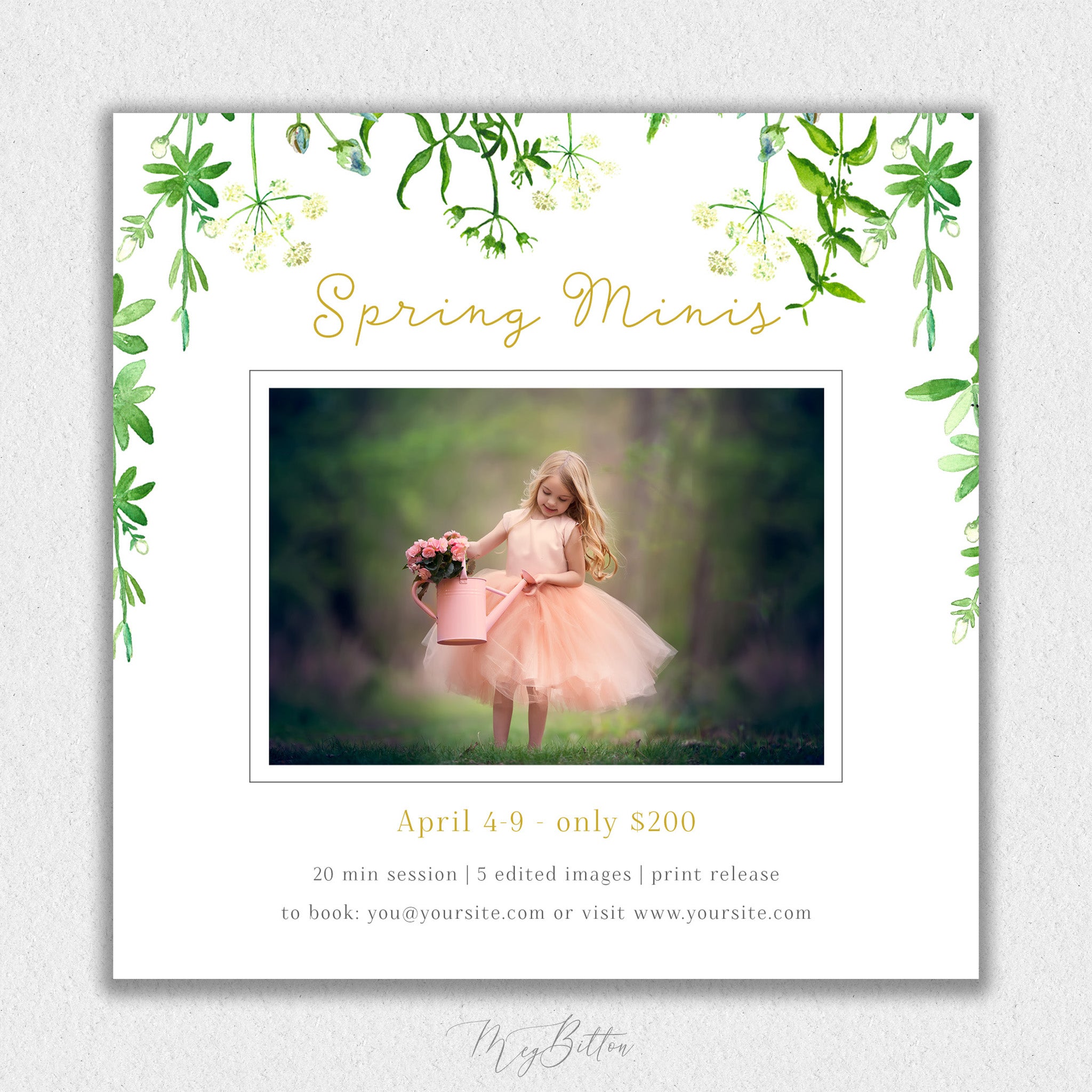 Spring Mini Session Template #4