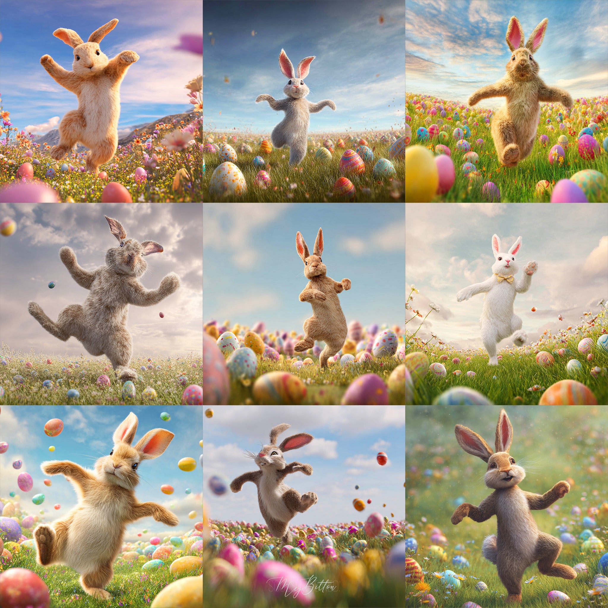 Joyous Bunny Background Bundle