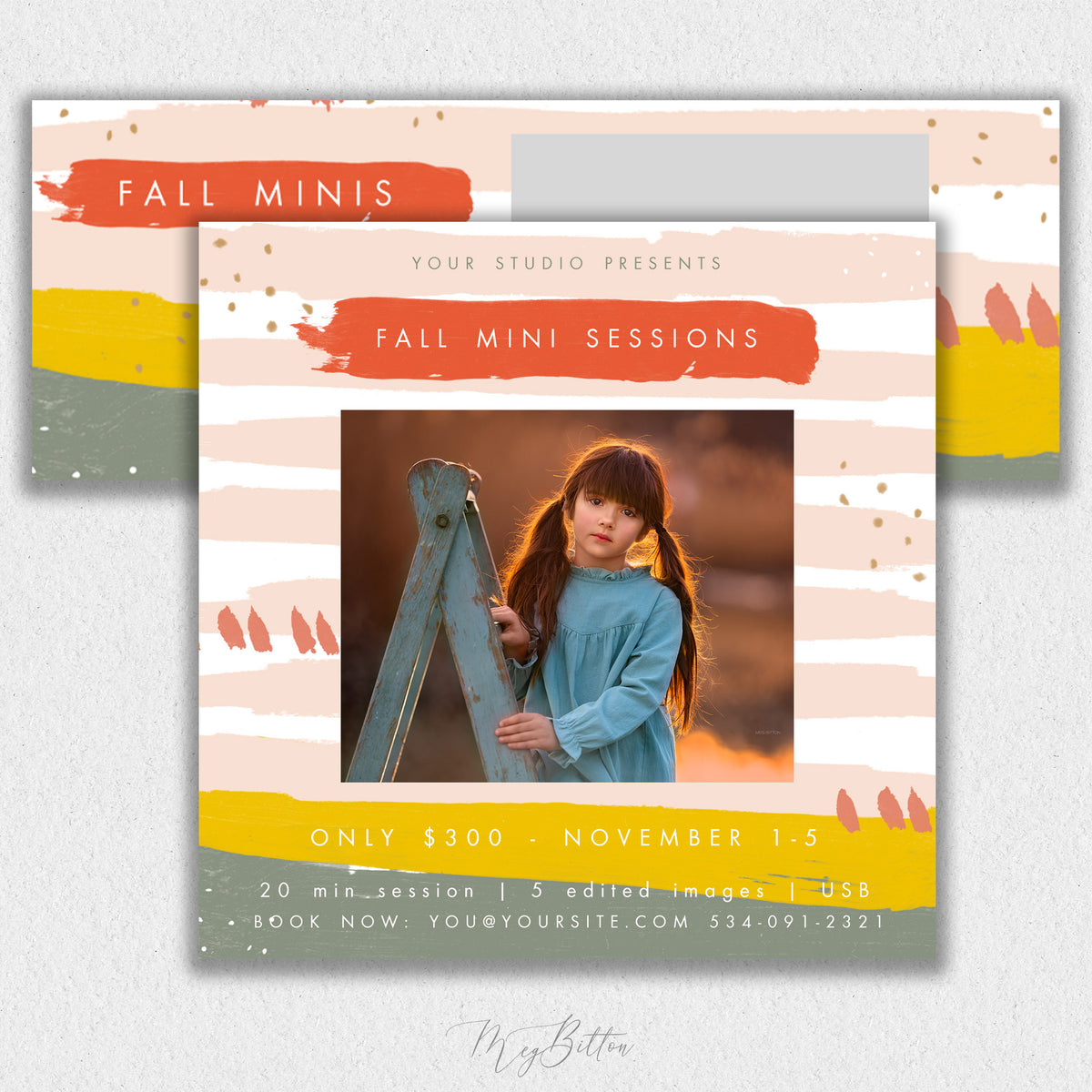 Fall Mini Session Banner and Flyer Template