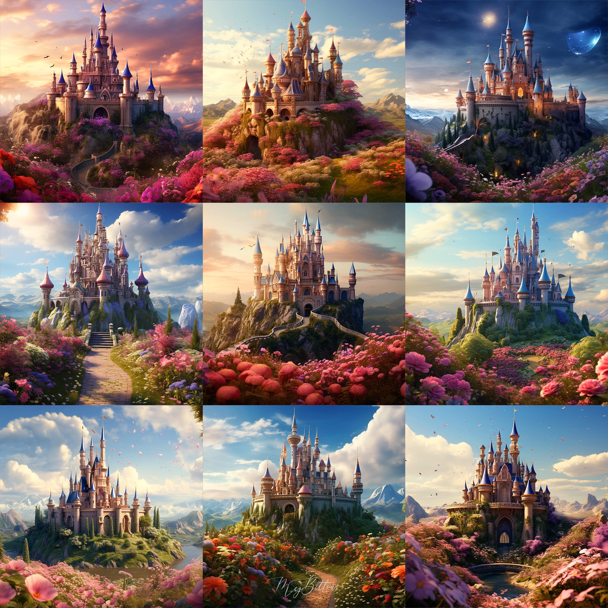 Ultimate Fairytale Castle Background Bundle