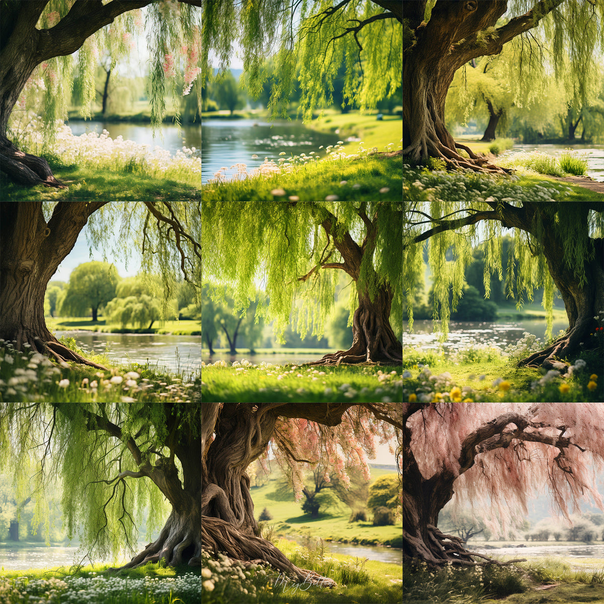 Relaxed Willow Background Bundle