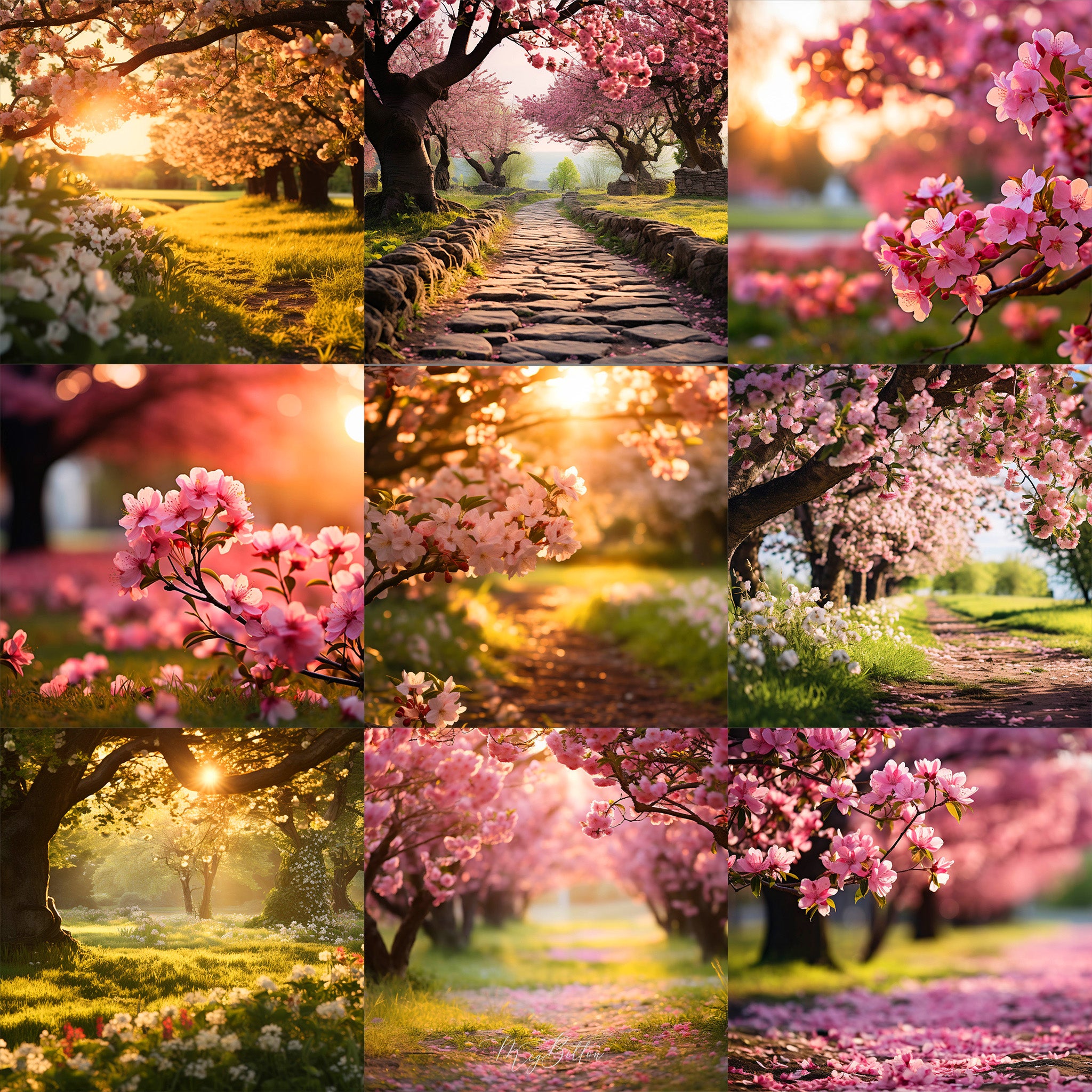 Ultimate Apple Blossoms Background Bundle