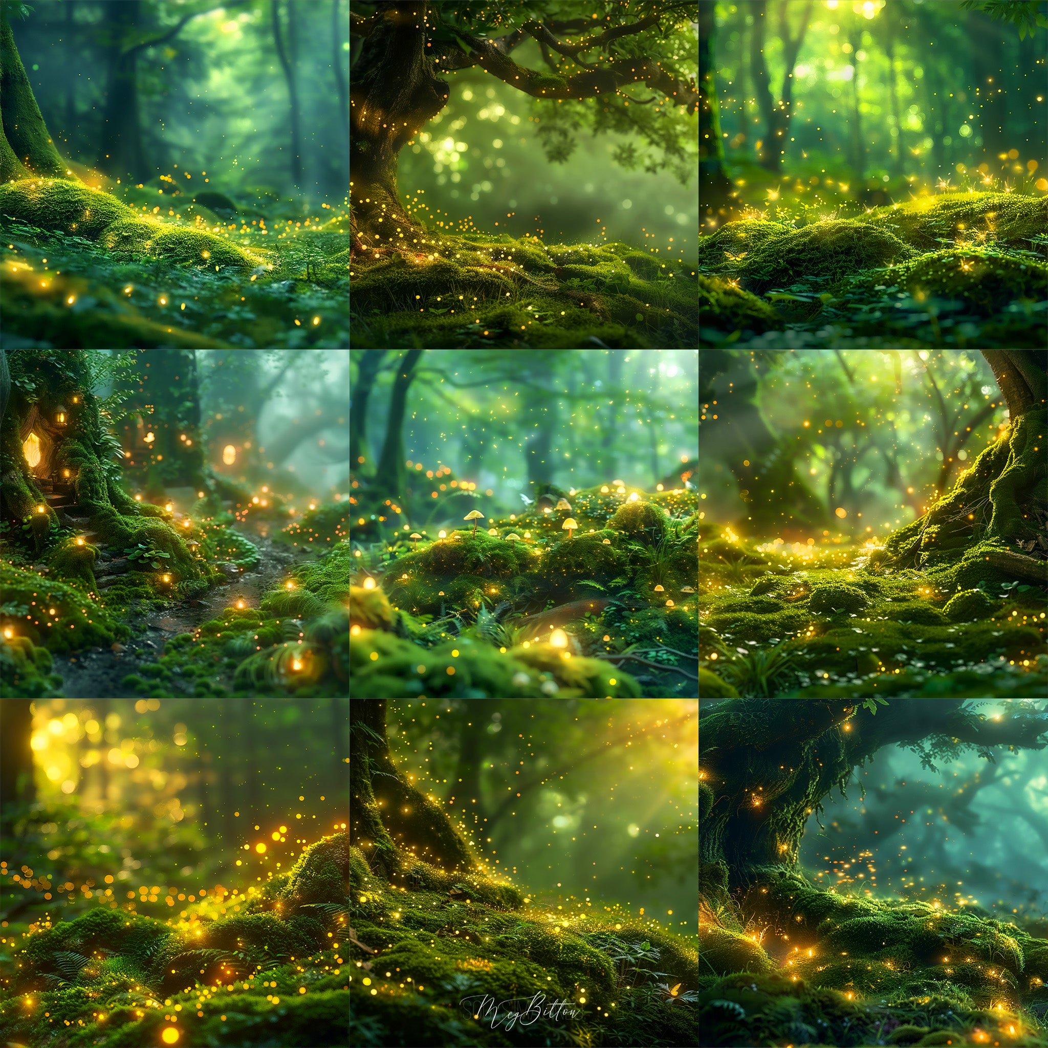 Fairy Forest Floor Background Bundle