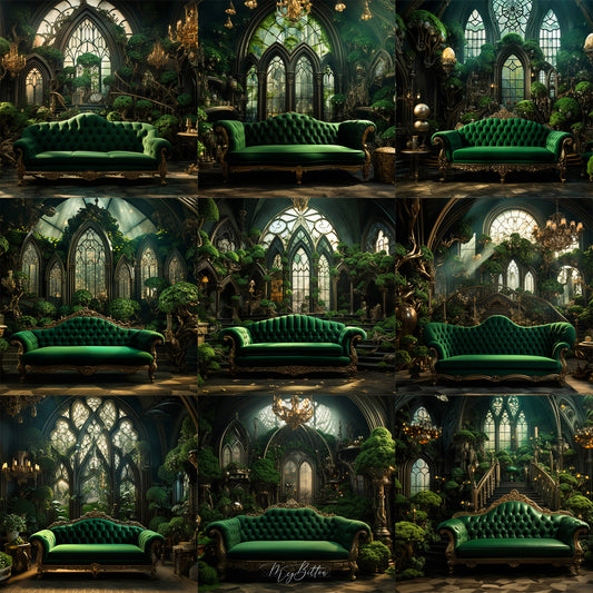 Emerald Couch Background Bundle