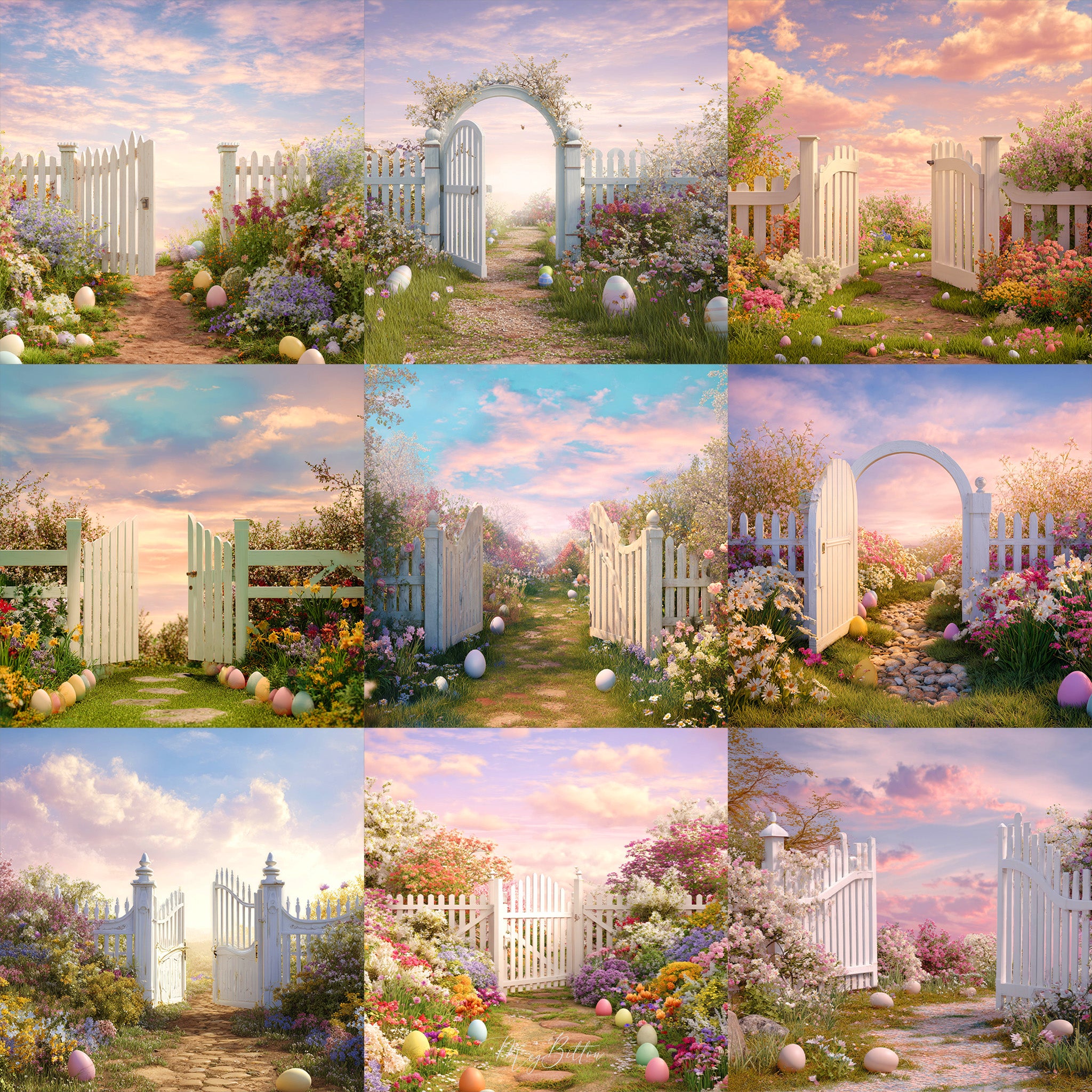 Easter Gate Background Bundle