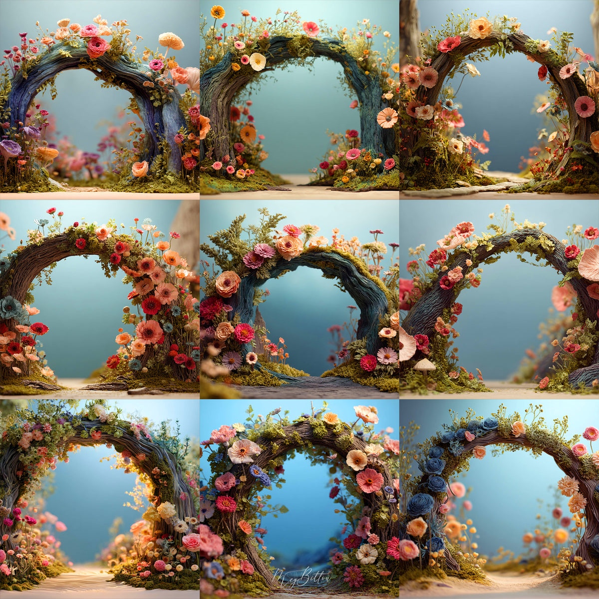 Claymation Fairy Arch Background Bundle