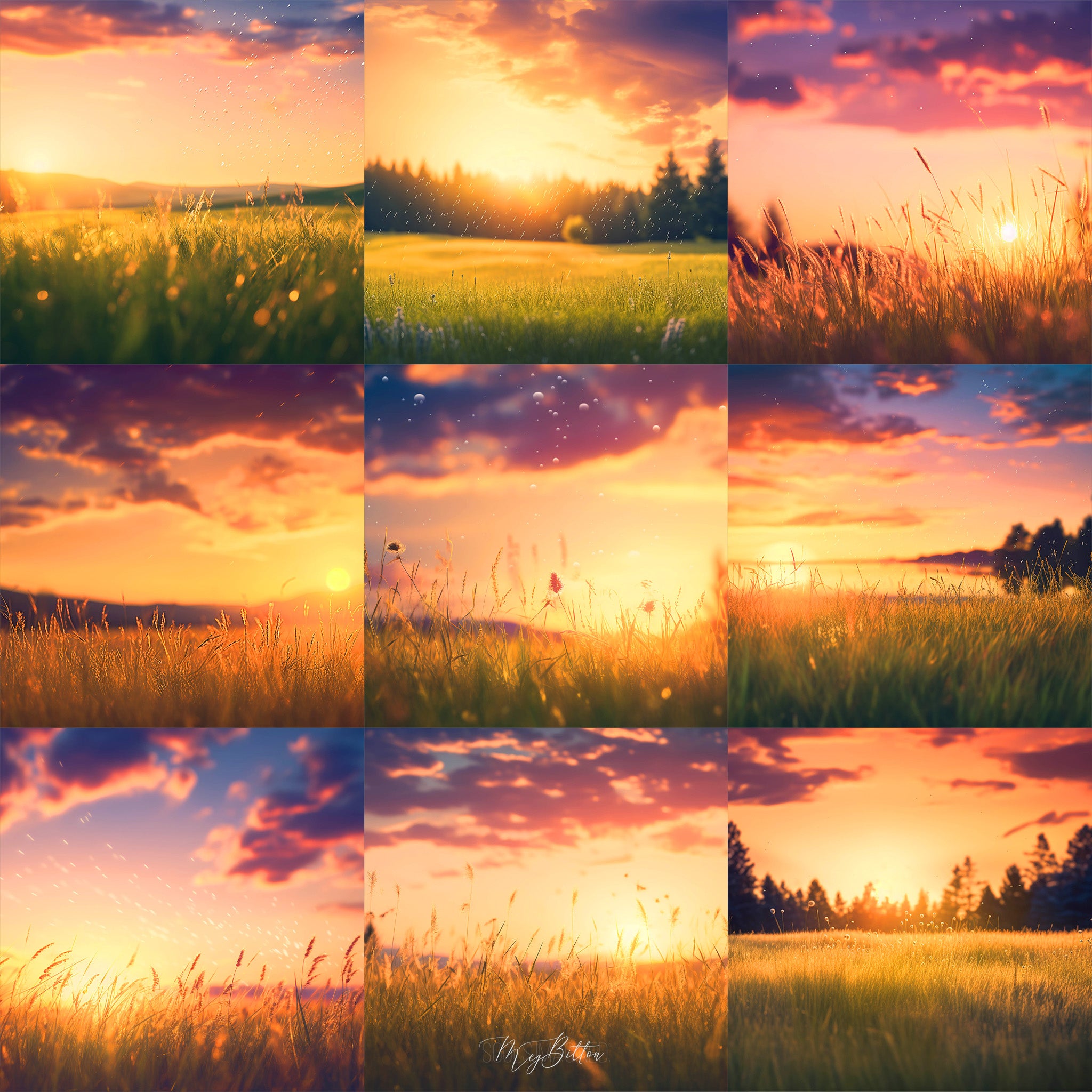 Summer Dusk Background Bundle