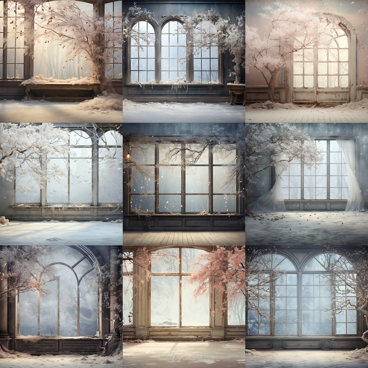 Ultimate Abandoned Winter Background Bundle