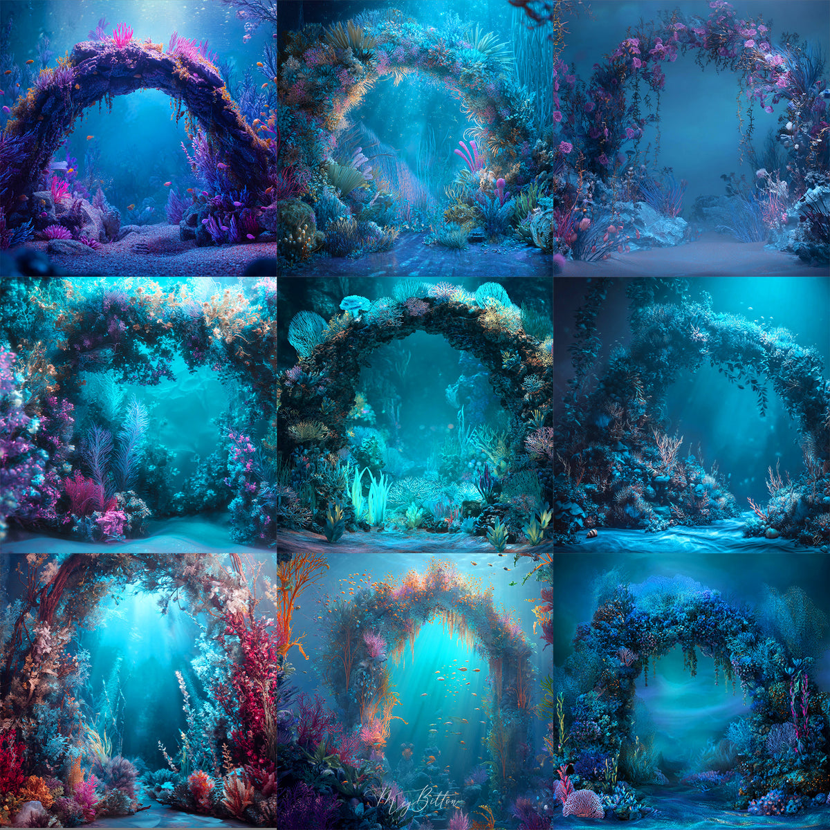 Mermaid Arch Background Bundle