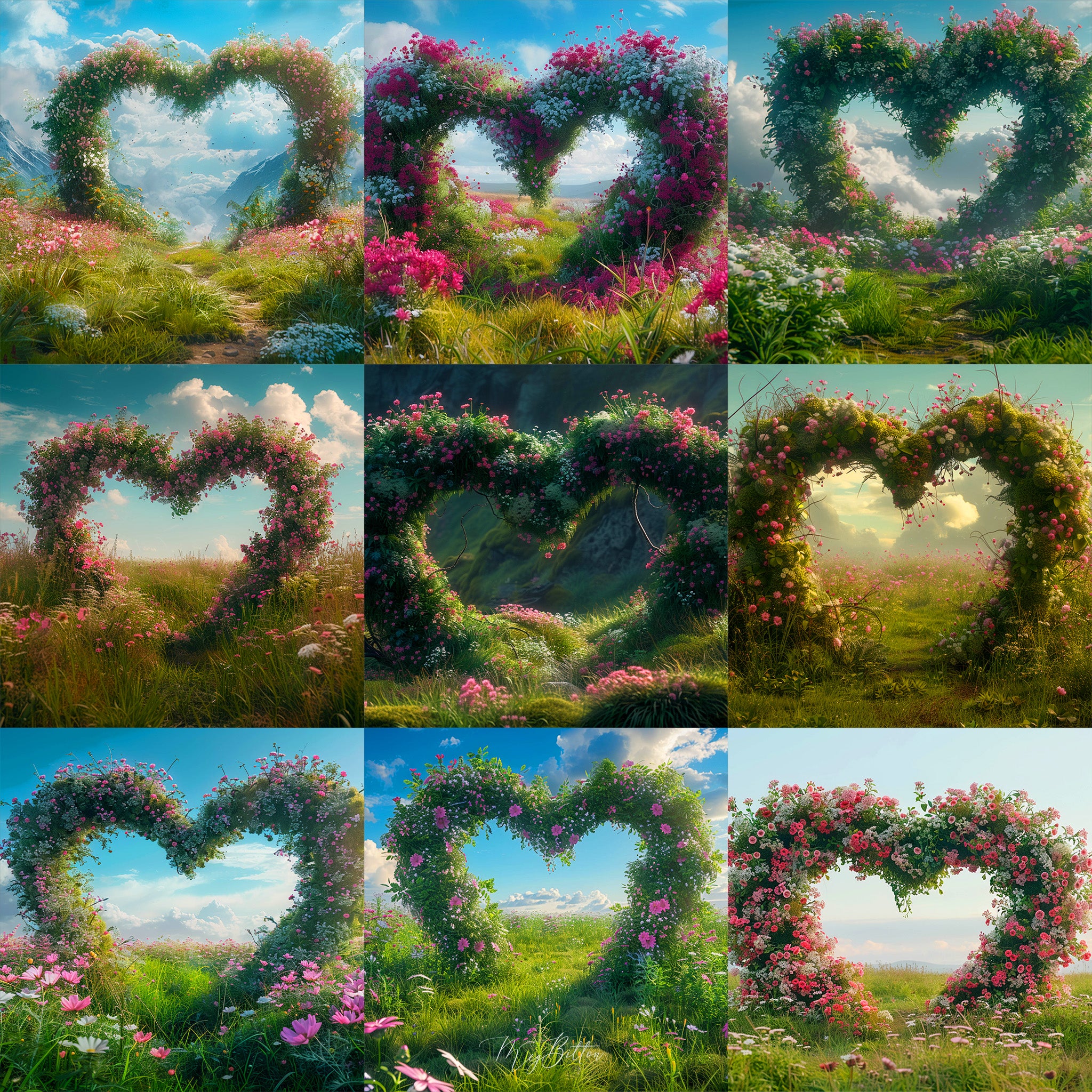 Valentine Arch Background Bundle