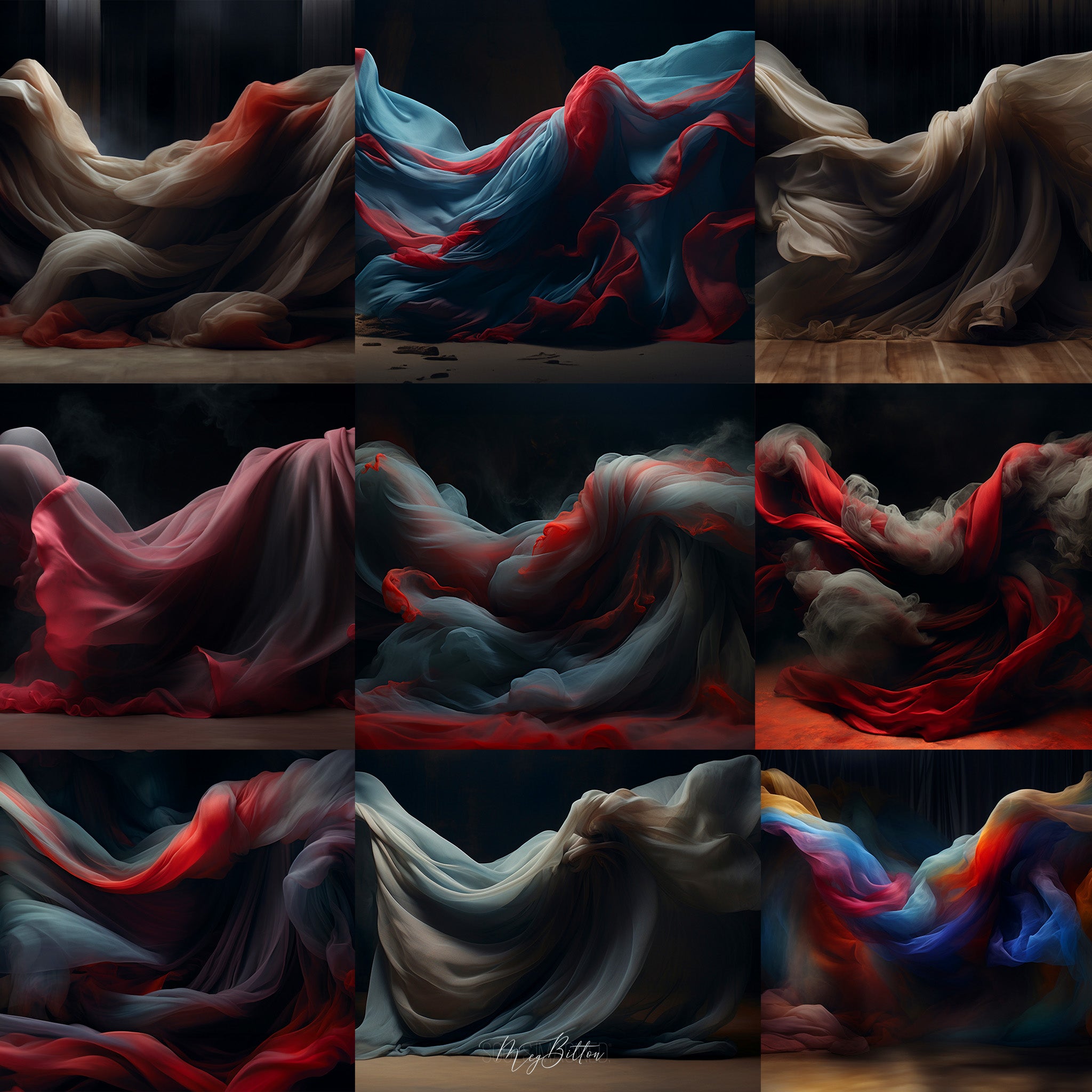 Dramatic Silks Background Bundle