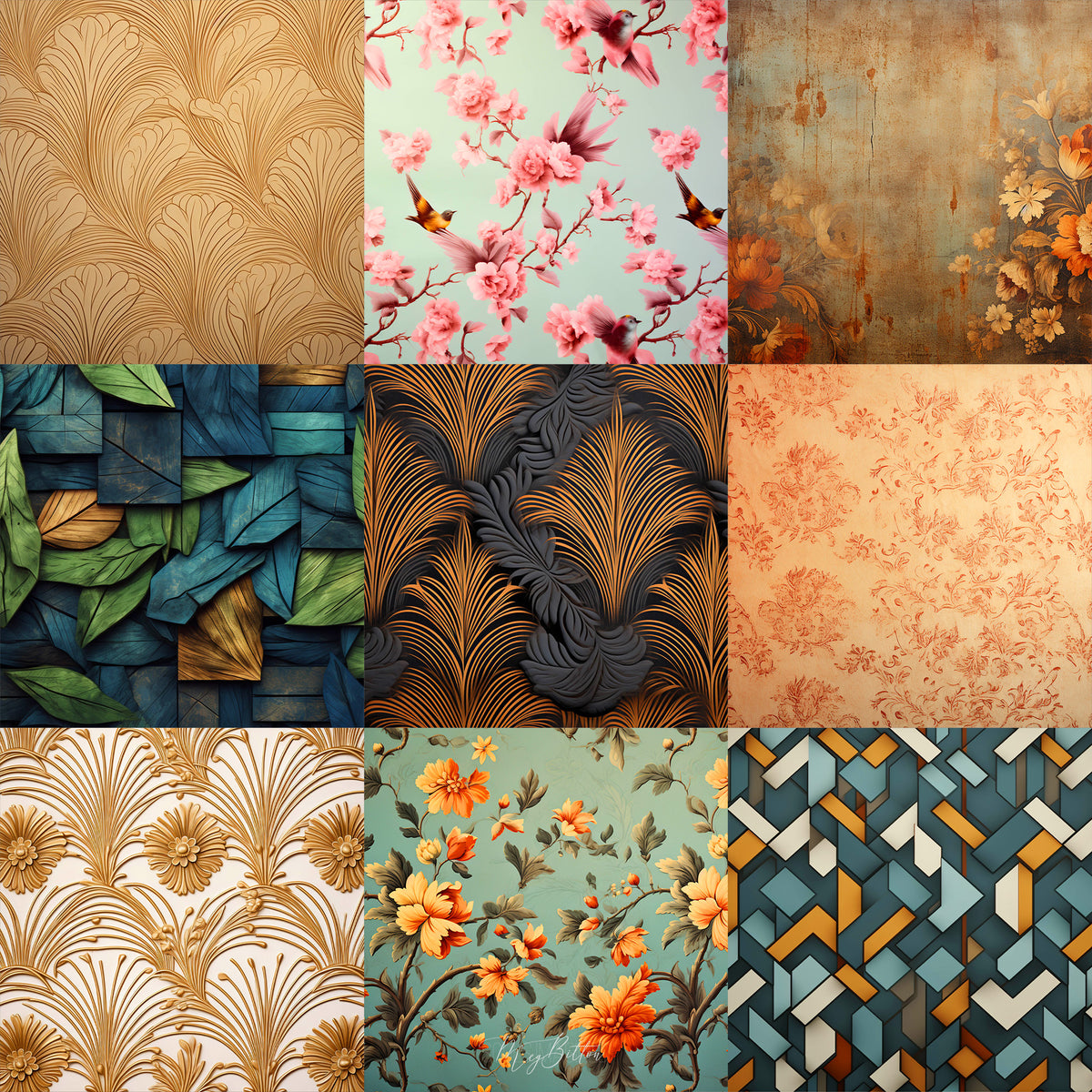 Ultimate Vintage Wallpaper Texture Bundle