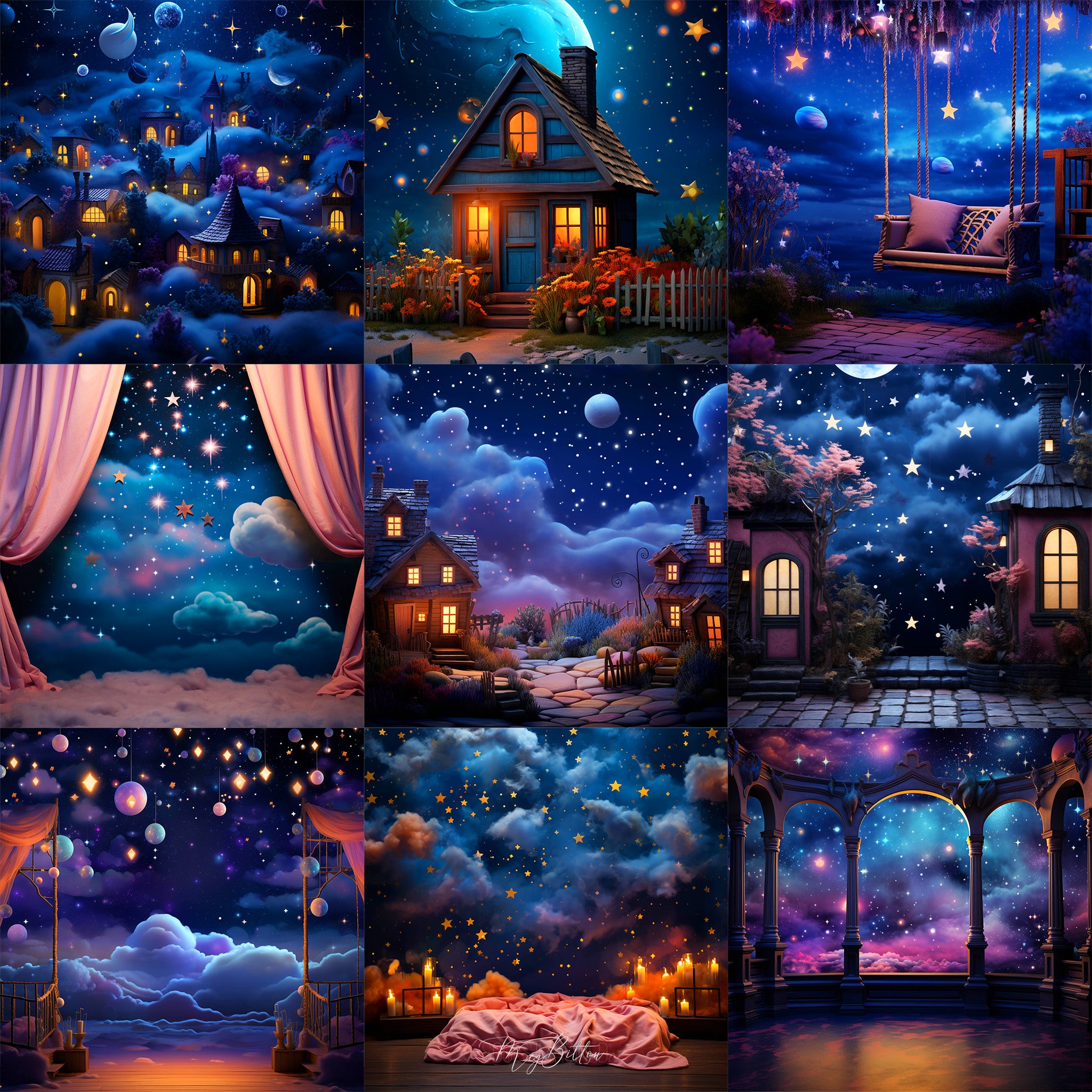 Ultimate Night Sky Portrait Background Bundle