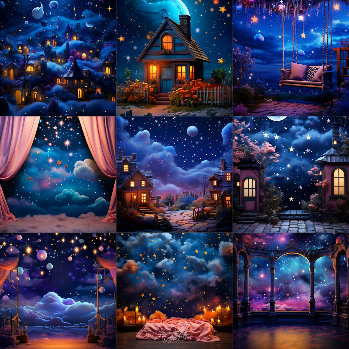 Ultimate Night Sky Portrait Background Bundle