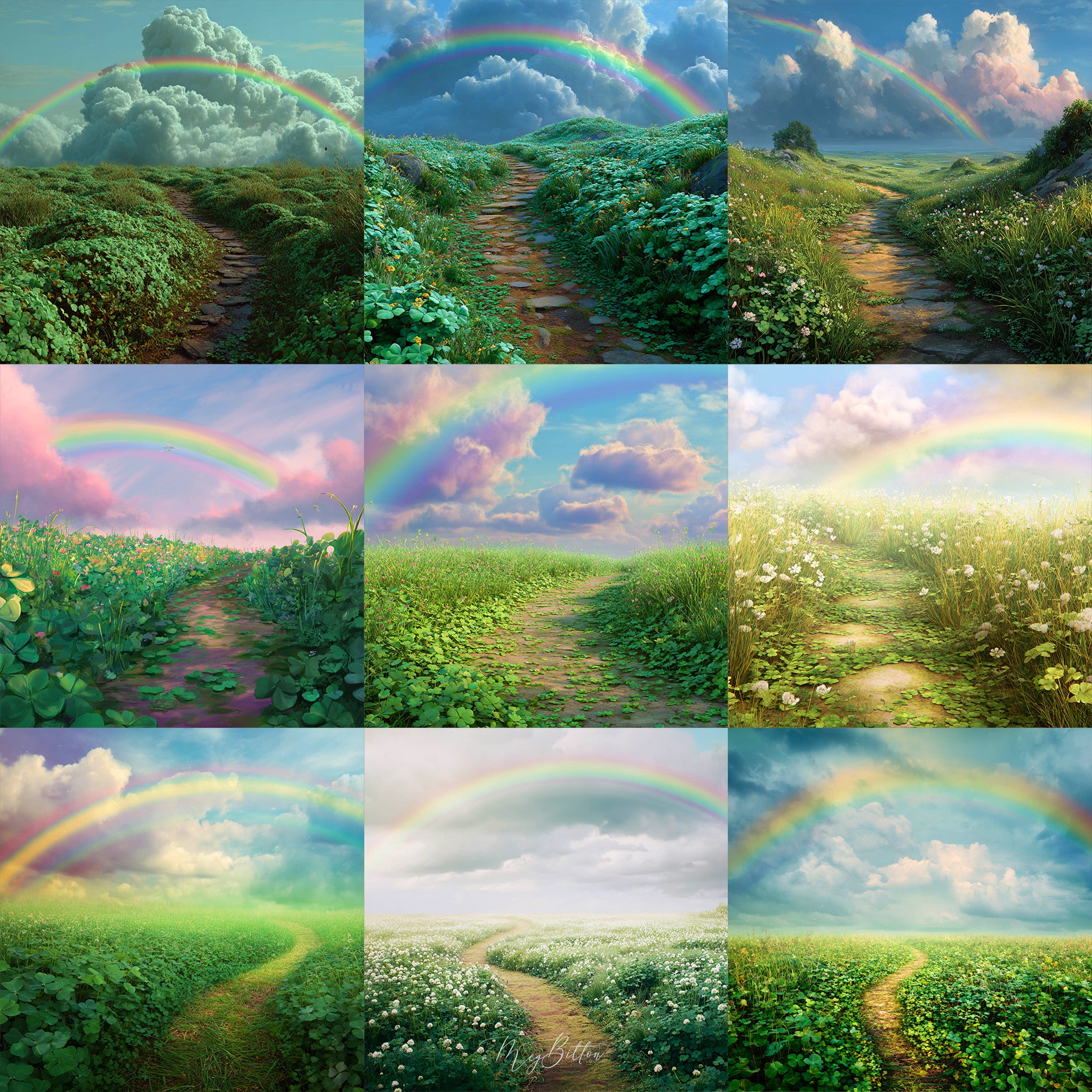 Ultimate Shamrock Path Background Bundle