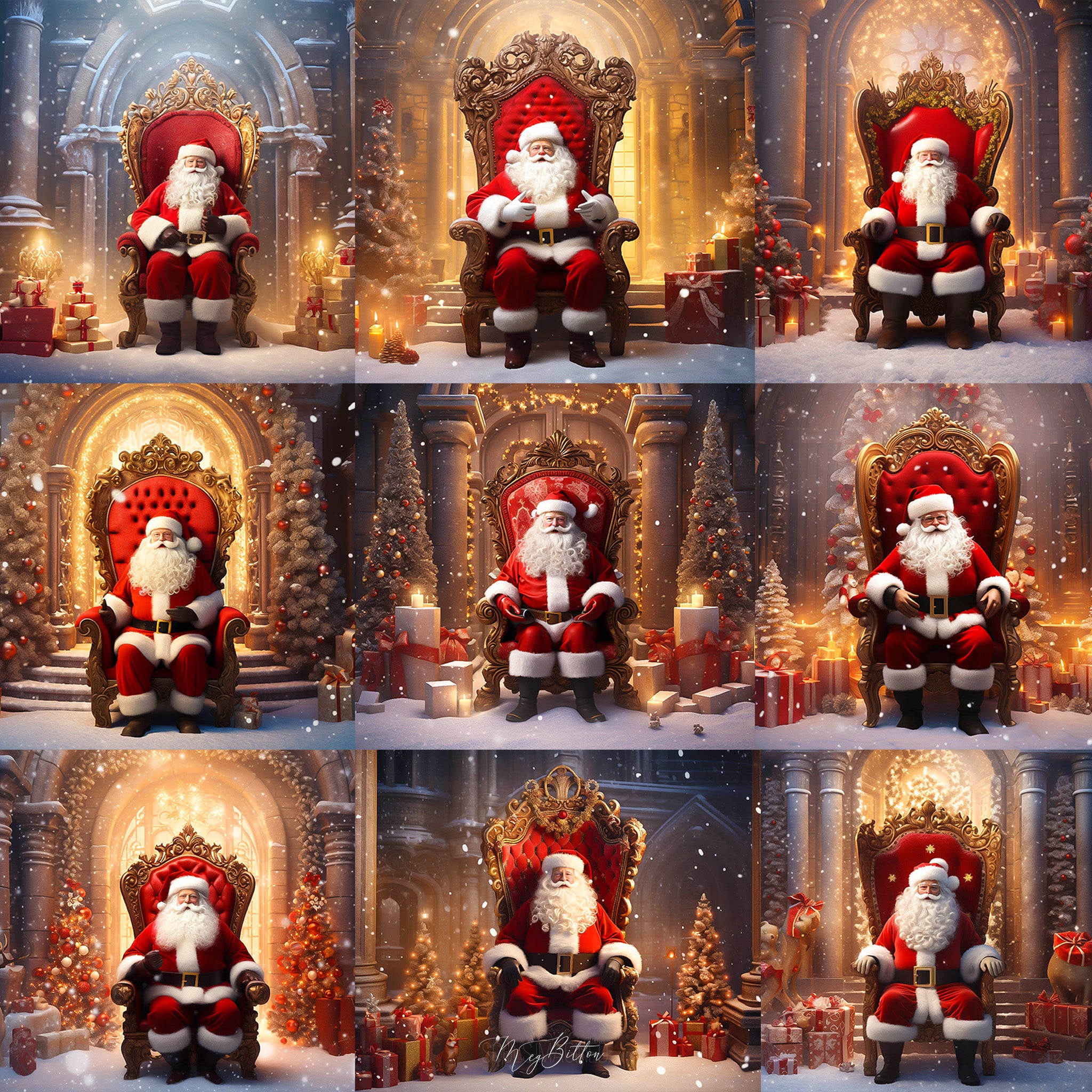 Sitting with Santa Background Bundle