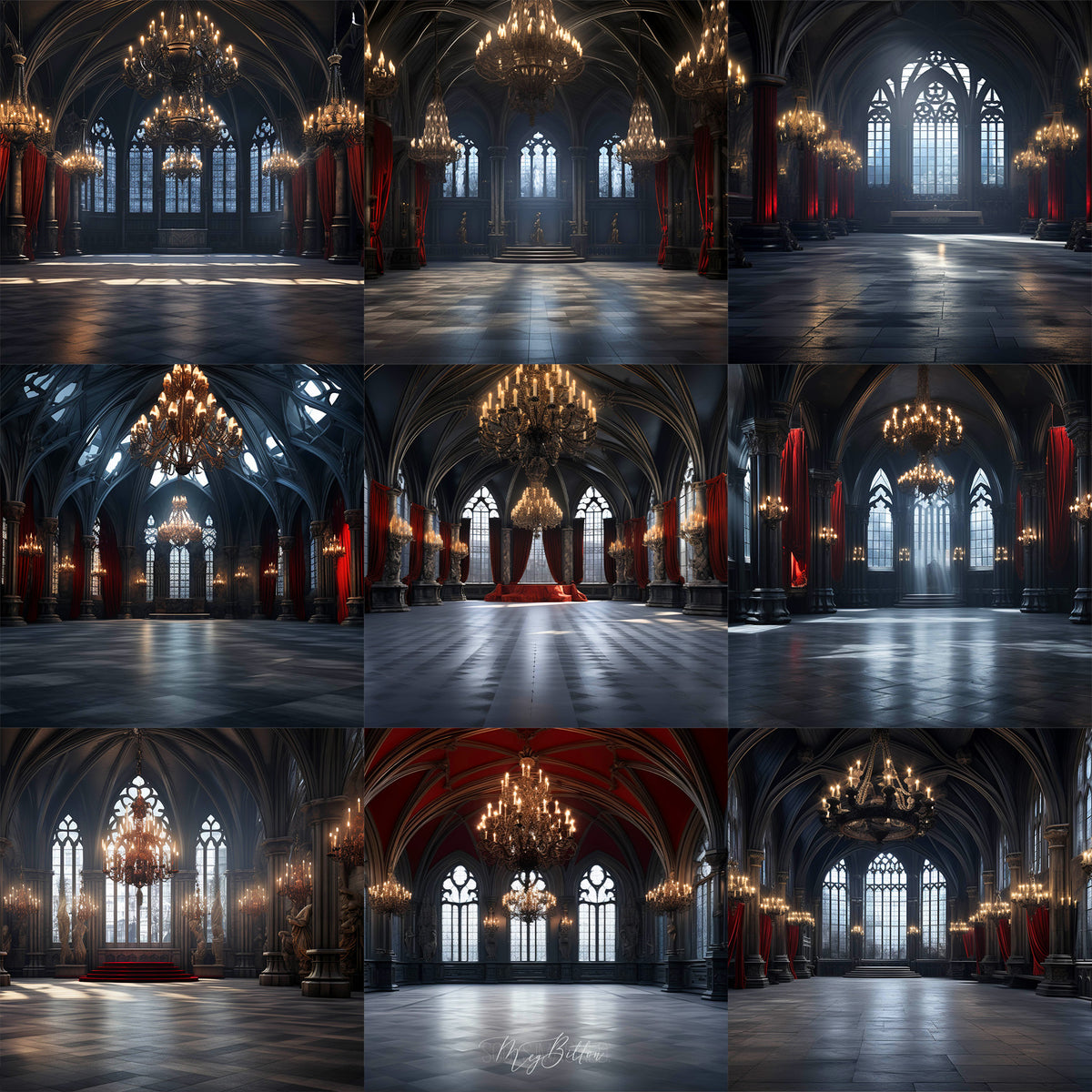 Vampire Ballroom Background Bundle