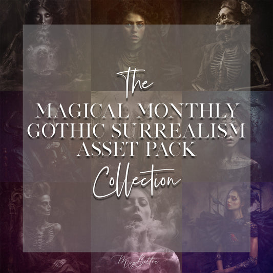 Magical Monthly Gothic Surrealism Asset Pack Collection - Meg Bitton Productions