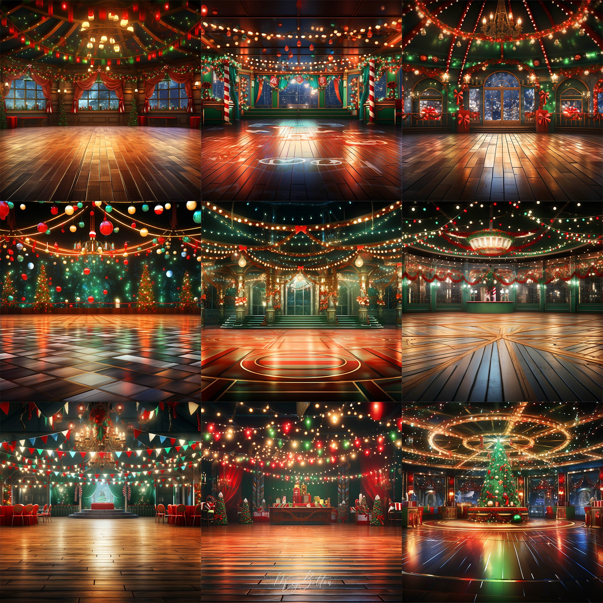 Ultimate Holiday Dance Hall Background Bundle