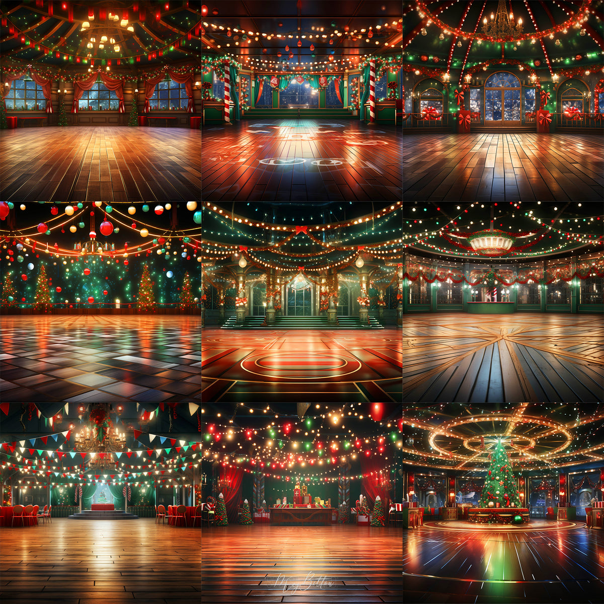 Ultimate Holiday Dance Hall Background Bundle